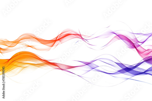 Vibrant color wave pattern on white background.
