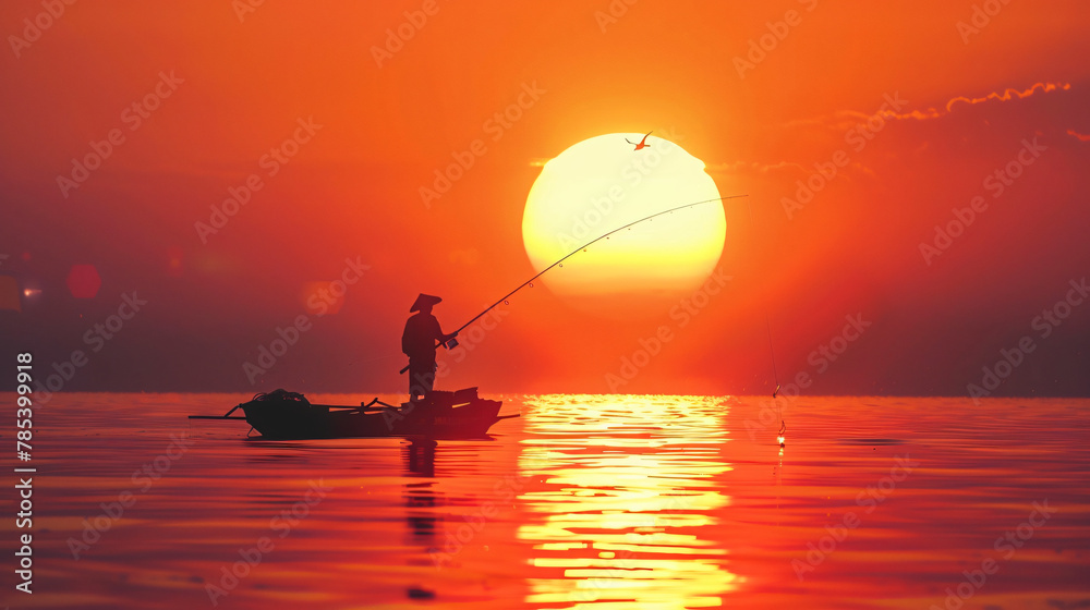 Fishing the sun ..