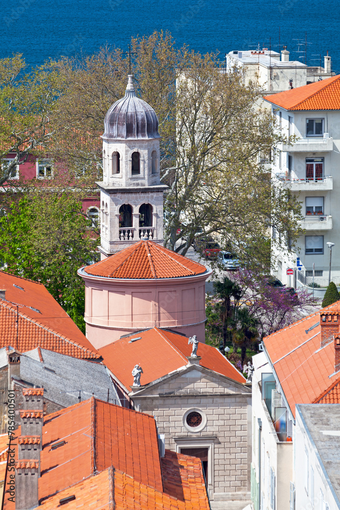 Obraz premium Aerial view of the Church of Our Lady of Health in Zadar