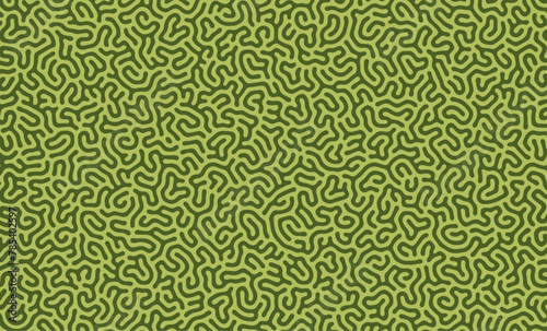 Green turing lines organic shape patterns background design