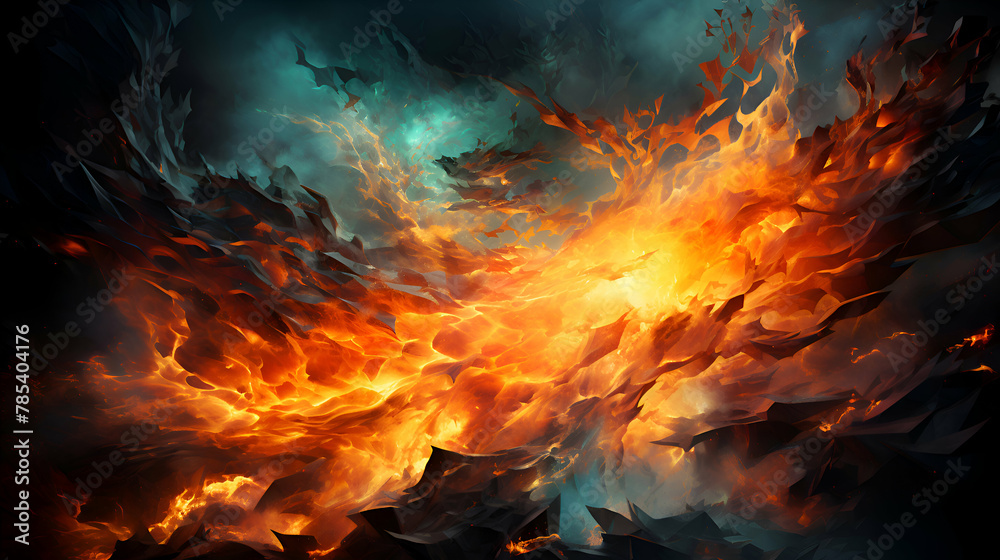 Fiery explosion. Abstract fire background. 3d render illustration. Fiery explosion. Abstract fire background. 3d render illustration.