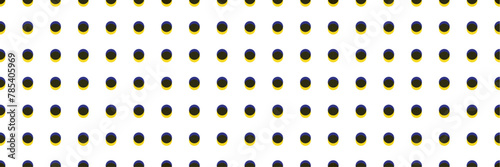 Seamless polka dot pattern. Risograph effect. Vector illustration with small black and yellow dots on a white backdrop. Creative grid texture round shapes. Cute dotted wrapping paper sample. © A_Y_N