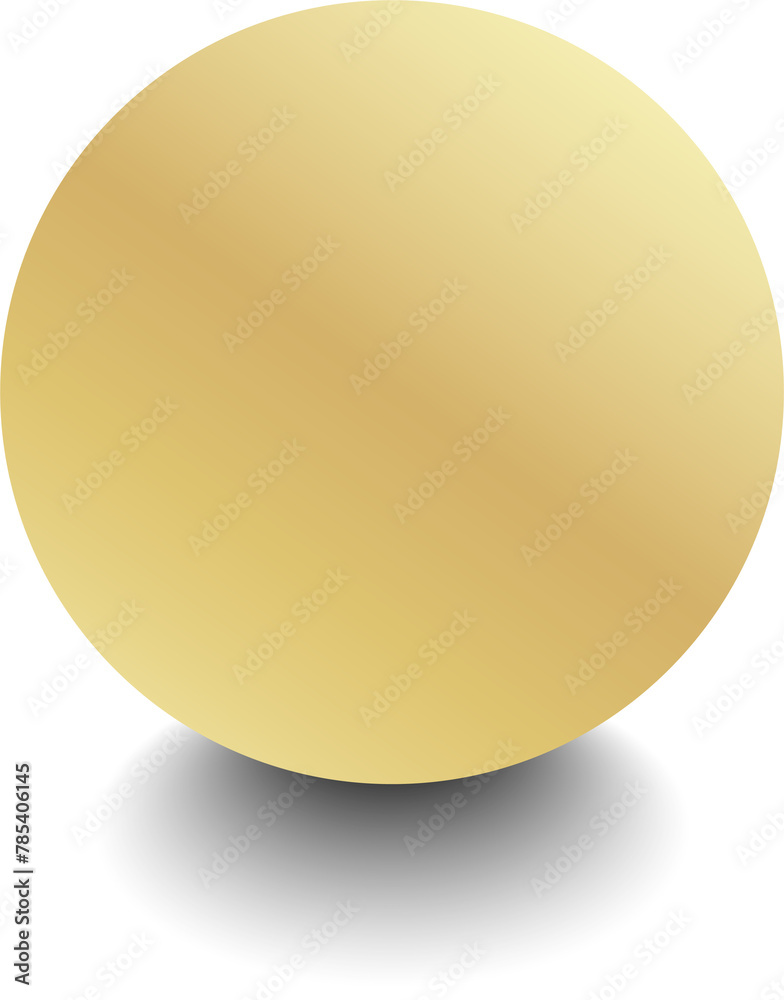 Gold paper circle and shadow. Element for design Gold paper circle and shadow. Element for design