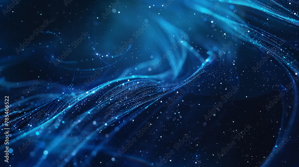 Fototapeta premium Abstract digital technology Big Data future blue background 