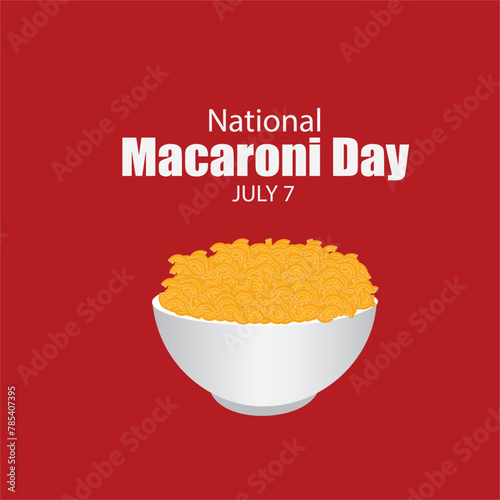 National Macaroni Day vector design. Simple and elegant design