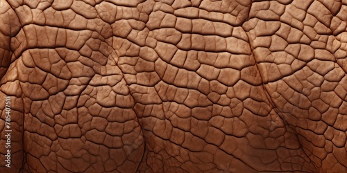 Cracked Brown Texture Resembling Dry Hippopotamus Skin. Animal Background. Generative AI