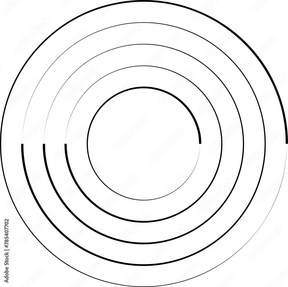 Circle concentric pattern. Geometric vortex ring shape Circle concentric pattern. Geometric vortex ring shape