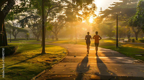 Fototapeta Naklejka Na Ścianę i Meble -  person walking in the park