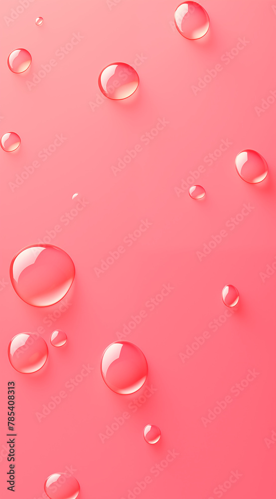Water drops on orange background. Abstract concept.