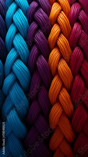 Vivid 3D render of wool scarves intertwined, symbolizing warmth and connection in a cold, abstract world