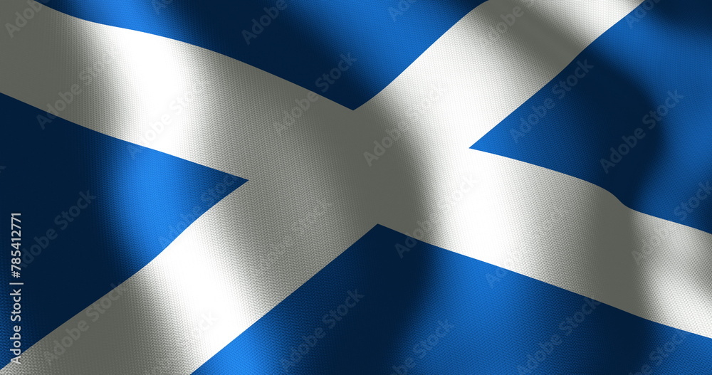Naklejka premium Image of waving flag of scotland