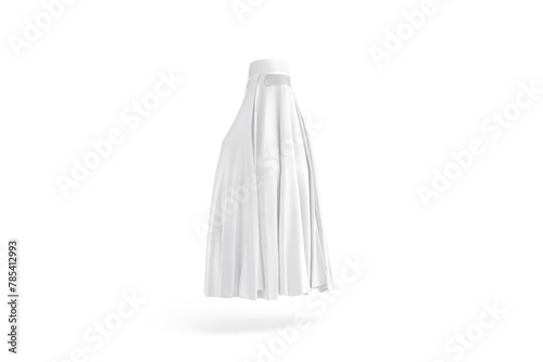 Blank white muslim female burqa mockup, side view (ID: 785412993)