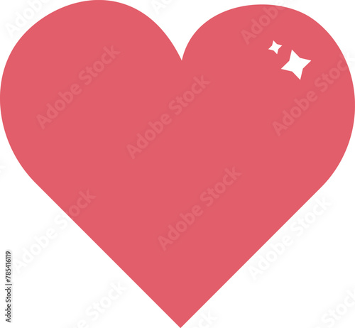 Heart love  red vector icon romance or valentine's day png transparency