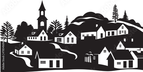Countryside Chronicles Small Village Illustration