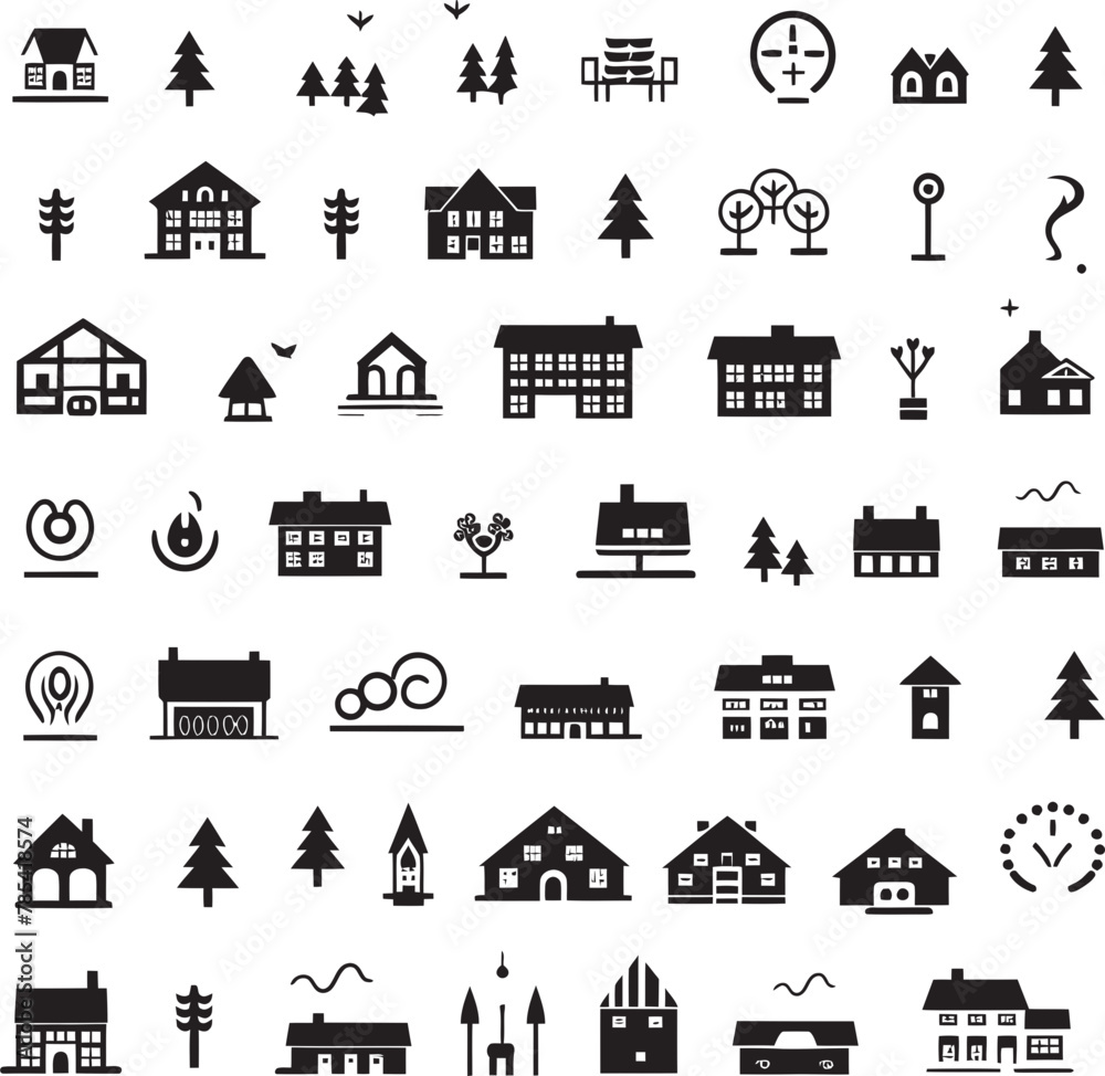 Nostalgic Notions Illustrated Village Musings in Vector
