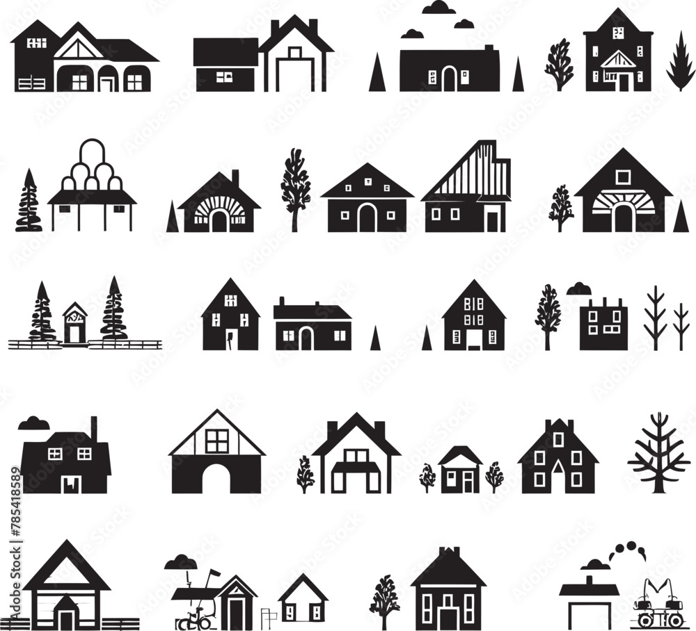 Cozy Chronicles Illustrated Village Stories in Vector