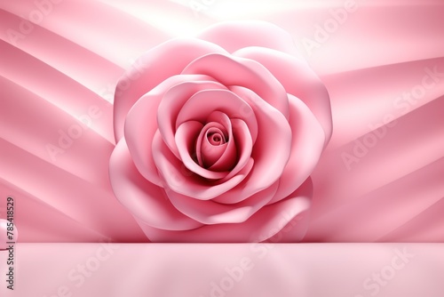 Rose background  gradient rose wall  abstract banner  studio room. Background for product display with copy space
