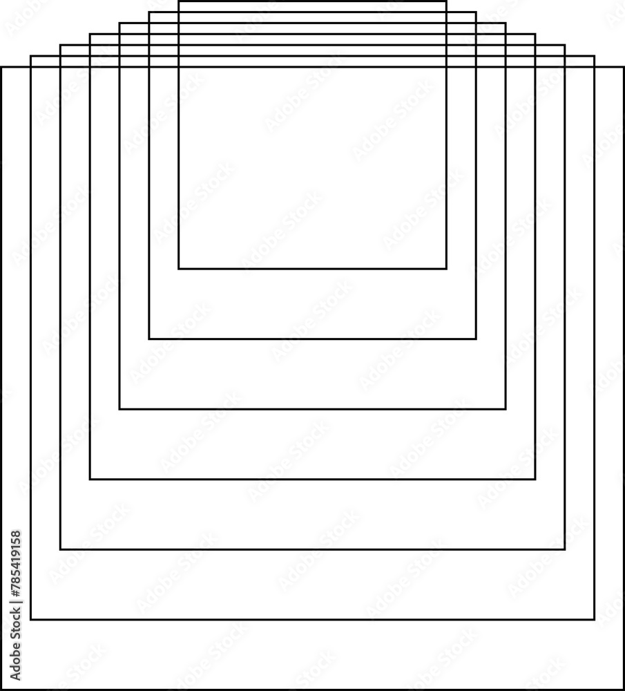 Square line dynamic shape. Geometric design elements