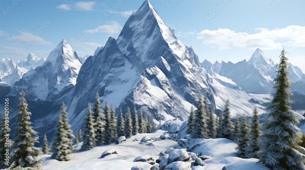 mountains and ocean copy space 3D UHD Wallpaper mountains and ocean copy space 3D UHD Wallpaper