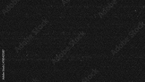 VHS effect loop overlay Noise on the black Background. Bad signal glitch Noise Footage .	 photo