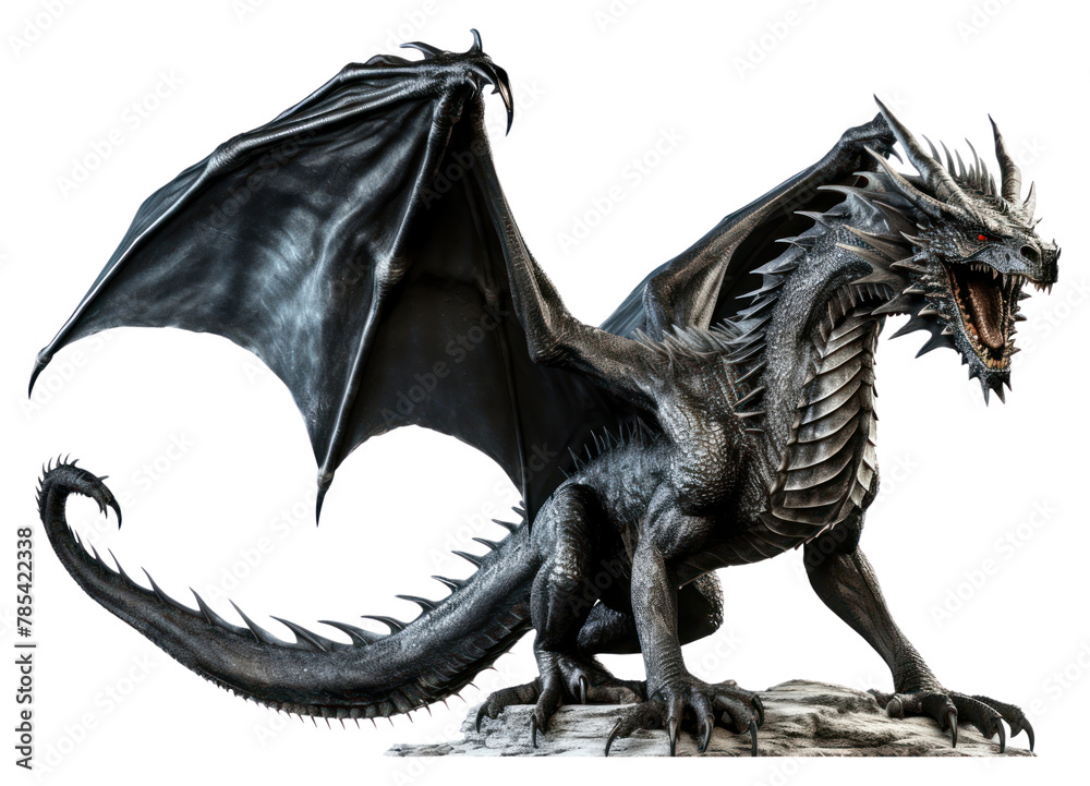 PNG Black dragon dinosaur animal white background PNG Black dragon dinosaur animal white background