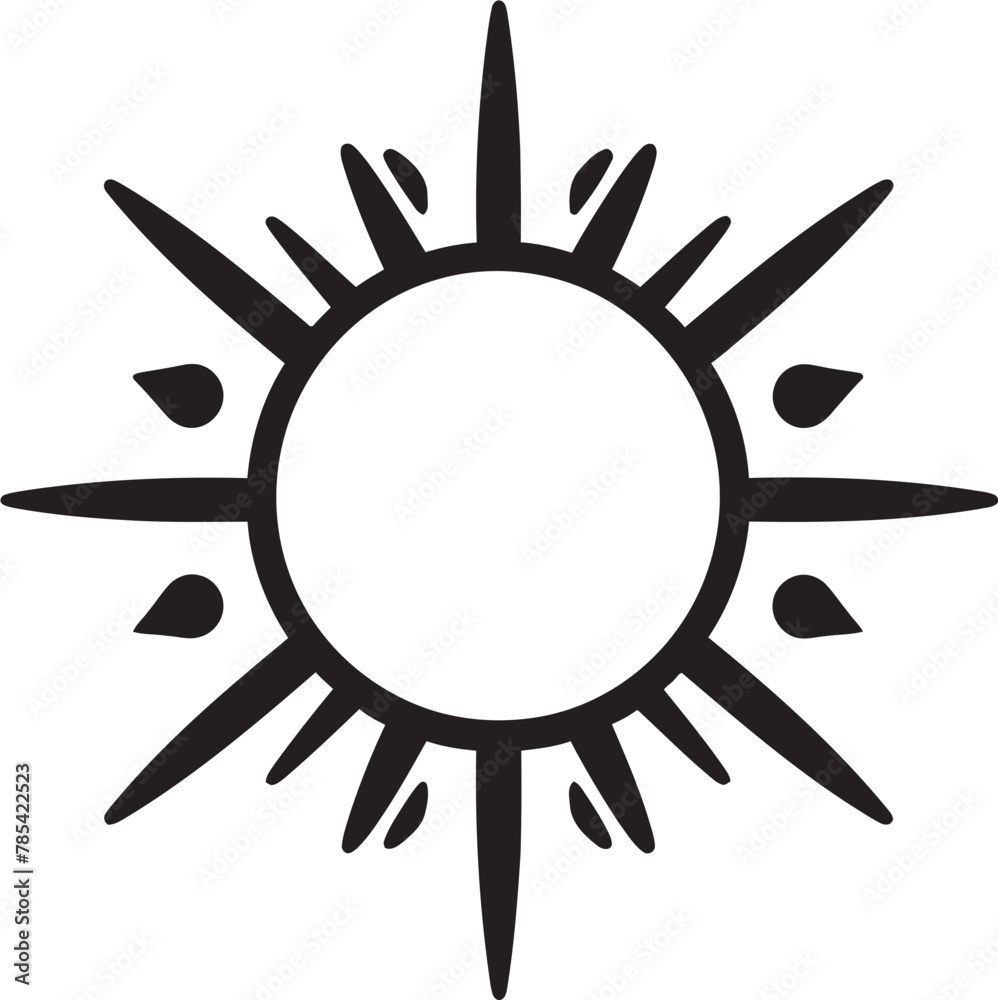 Glowing Sun with Warm Light Vector Design