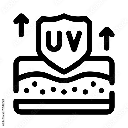 uv protection line icon
