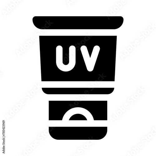 uv protection glyph icon