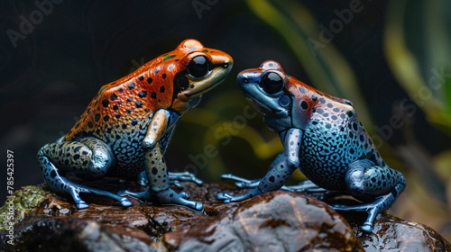 Pair Of Granular Poison Arrow Frogs photo