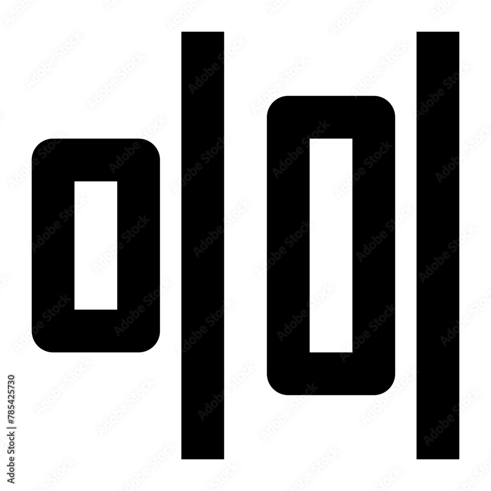 Distribute align right line icon Distribute align right line icon
