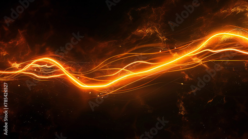 orange glowing line effect photo