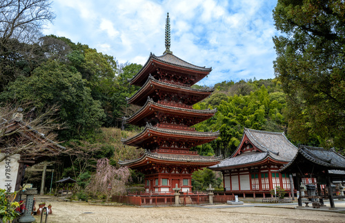 Myoo-in, Gojunoto - 5 storey pagoda, Fukuyama