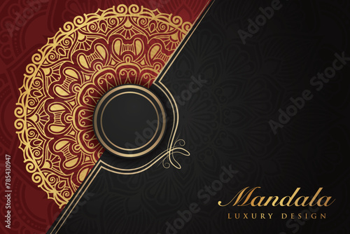 Luxurious mandala background and banner design, suitable for design templates for greeting cards, 