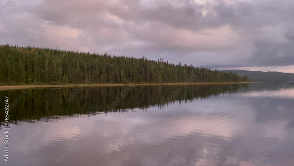 coucher de soleil sur le lac