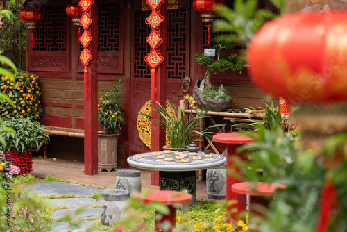 Fototapeta Naklejka Na Ścianę i Meble -  A garden in Chinese style