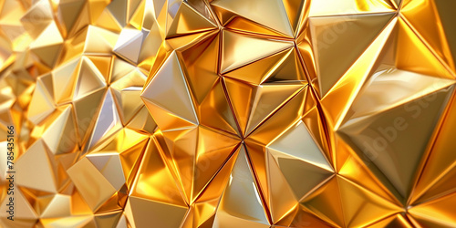 Abstract 3d rendering of the gold surface AI-generated Image