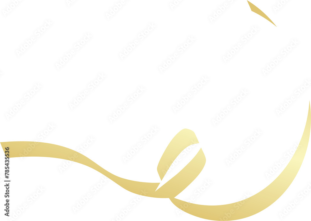 Gold ribbon shadow. Decoration for holiday, new year Gold ribbon shadow. Decoration for holiday, new year