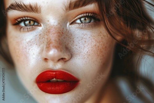 Woman Makeup. Closeup of Stunning Beautiful Girl with Bright Eye Makeup