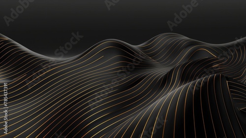 Luxury Abstract. Black Line Background Illustration for a Conceptual Website