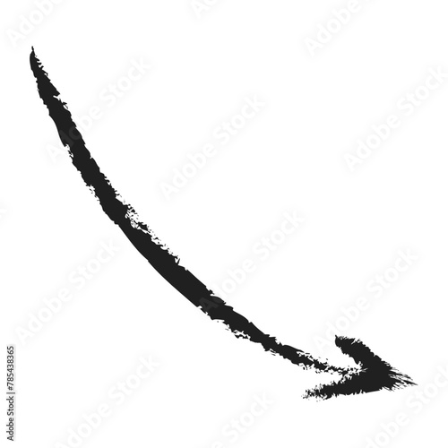 grunge arrow vector. grunge arrow brush.grunge arrow paint. Hand drawn doodle design elements, charcoal or pencil drawn punctuation marks. charcoal grunge arrows. vector illustration photo