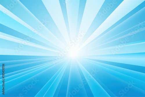 Sun rays background with gradient color, blue and cyan, vector illustration