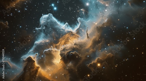 Ethereal Cosmic Gas and Dust Cloud