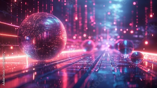 Craft a mesmerizing 3D scene with glowing elements