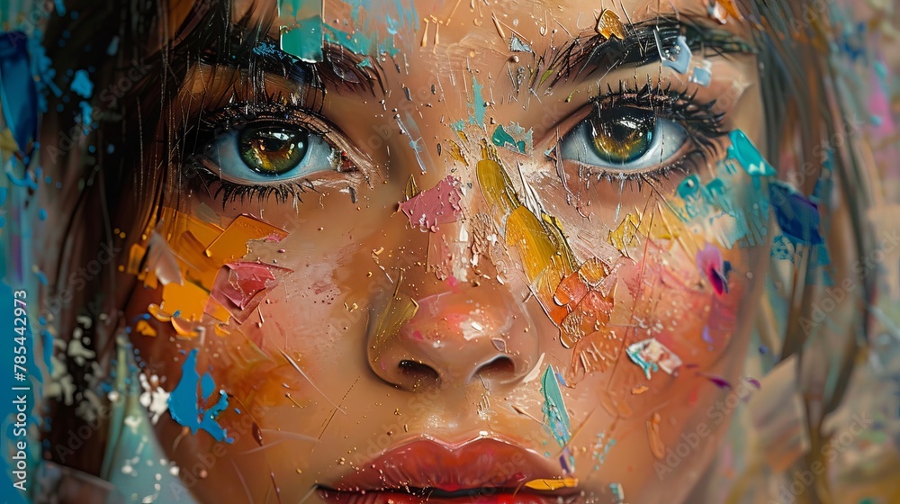Craft a realistic and vibrant portrait