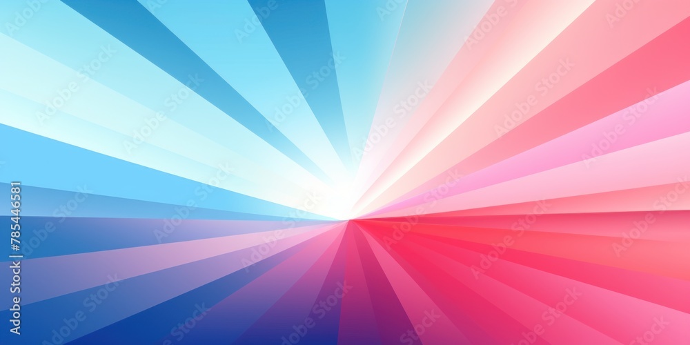 Sun rays background with gradient color, blue and rose, vector illustration