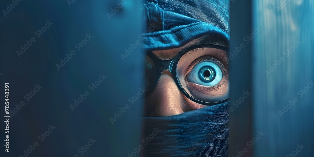 Burglar s Wide Eyed Shock at Unexpected News in the Dark