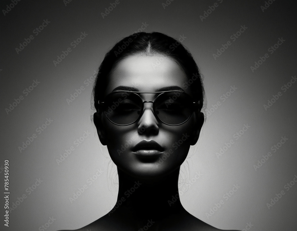 portrait of a woman in glasses