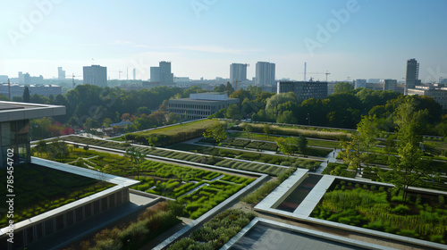Rooftop gardens of University of Warsaw Libra