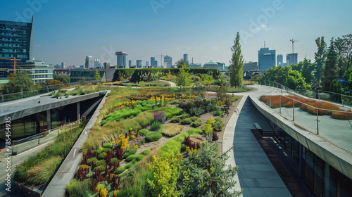 Rooftop gardens of University of Warsaw Libra