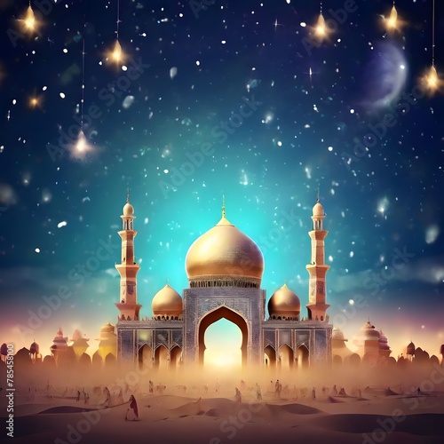 Muslim Eid, El fitr, El Adha, oriental Fest, Muslim Feast, High quality , with free sapce to add your text 
 photo